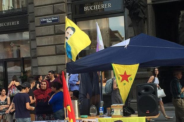 Viyana'da PKK standı açıldı
