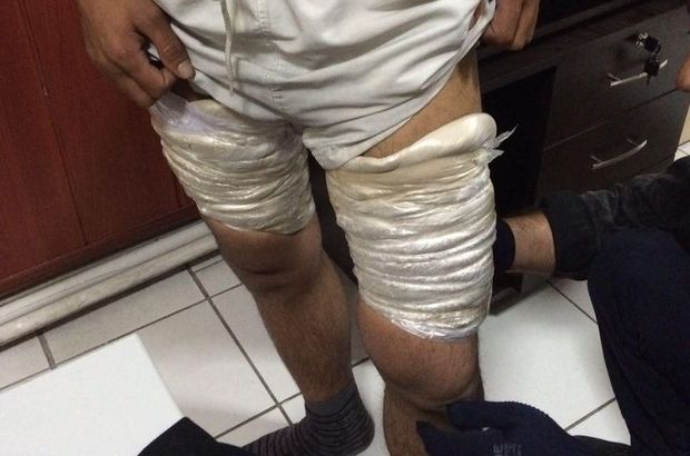 Sivas'ta 2 kişi bacaklarına sardığı eroinle yakalandı