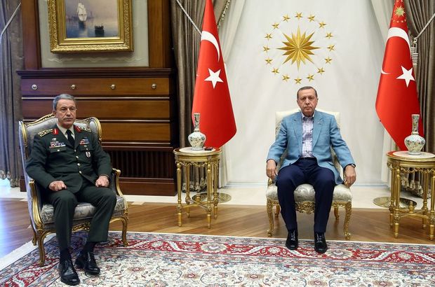 Cumhurbaşkanı Erdoğan ile Orgeneral Akar bir araya geldi