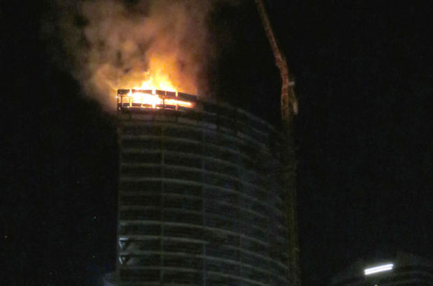 Başakşehir'de inşaat halindeki otelde yangın