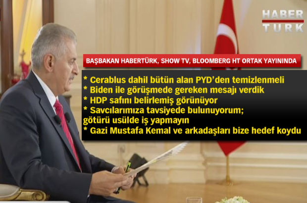 Başbakan Binali Yıldırım Habertürk TV'de soruları yanıtladı