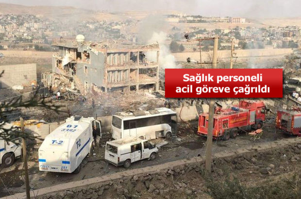 Şırnak Cizre'düzenlenen bombalı saldırıda 11 polis şehit oldu, 86 kişi yaralandı