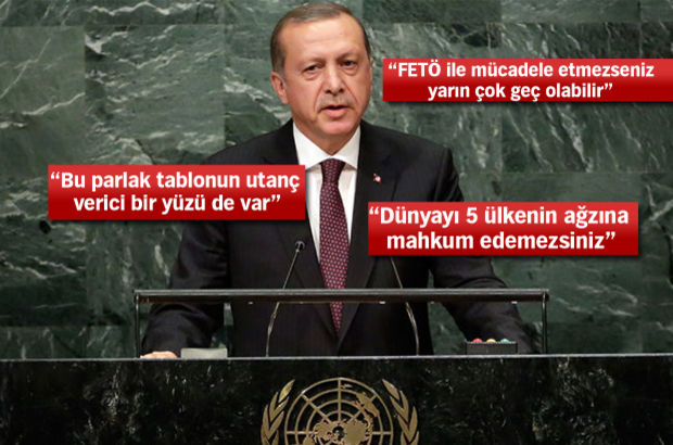 Cumhurbaşkanı Recep Tayyip Erdoğan'ın BM konuşması