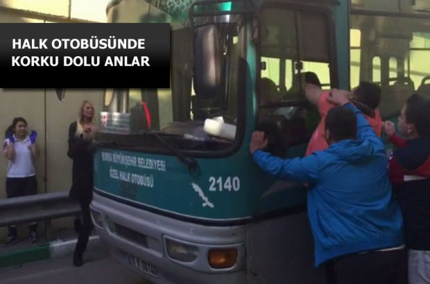 Bursa'da alkollü halk otobüs şoförü direksiyonda sızdı, kendini otobüse kilitledi