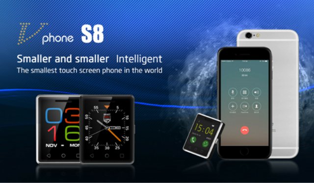 Vphone S8: Dünyanın en küçük akıllı telefonu