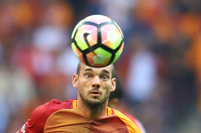 Galatasaray'ın Hollandalı yıldızı Wesley Sneijder 9 aydır Süper Lig'de gol atamıyor