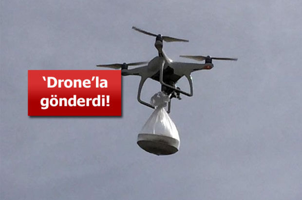 Nöbetteki köy korucularına 'drone' ile tatlı gönderildi
