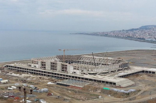 Trabzonspor'un yeni stadı olan Akyazı Stadı'nda son durum