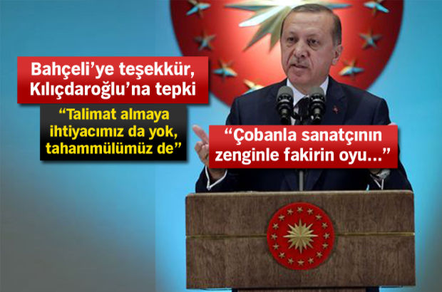Cumhurbaşkanı Erdoğan, Külliye'deki resepsiyonda konuştu