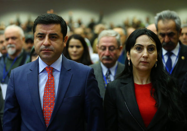 HDP Eş Genel Başkanları Selahattin Demirtaş ve Figen Yüksekdağ