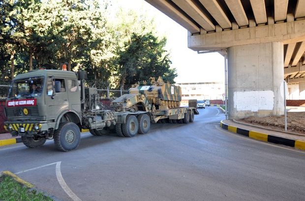Suriye sınırına tank ve zırhlı araçlar sevk edildi