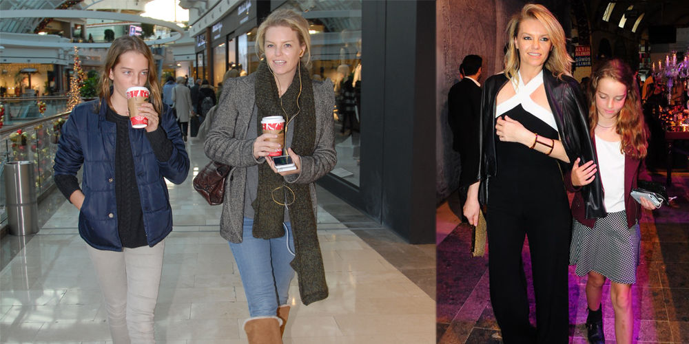 Kızıyla alışveriş yaptı