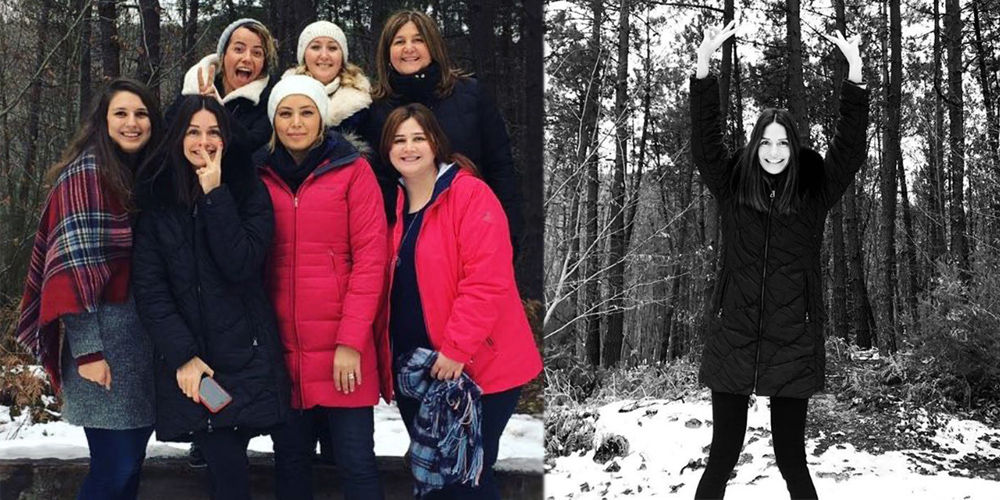 Özilhan'ın kar eğlencesi