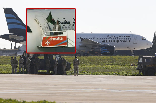 Uçak kaçıran Kaddafi yanlıları teslim oldu!