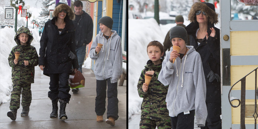 Angelina'dan gövde gösterisi