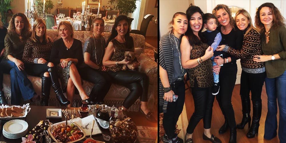 Geleneksel çay saatinde buluştular