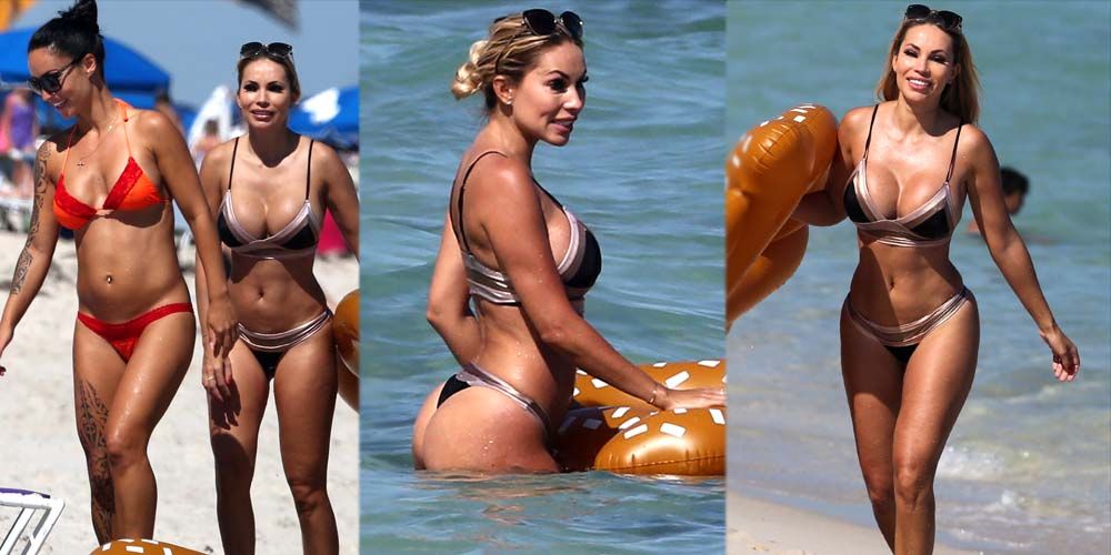 İtalyan modeller Maria Hering ve arkadaşı Isabel Quesada Miami'de objektiflere yansıdılar.