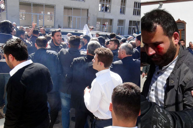 Sinan Oğan'ın konuşma yapacağı salon önünde arbede: 2 polis yaralı