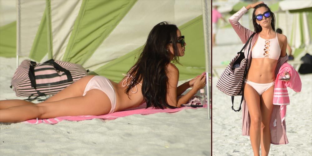 Miami güzeli tatilde