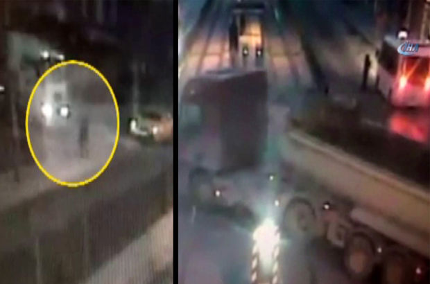 İstanbul'da hafriyat kamyonu dehşeti kamerada