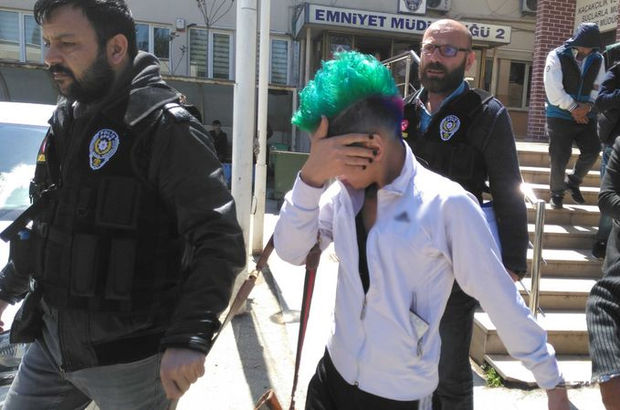 Bursa'da 'Yeşil saçlı kız'a uyuşturucu gözaltısı