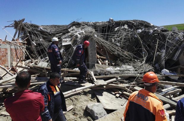 Diyarbakır'da inşaat çöktü: 1 işçi öldü, 2 işçi yaralı