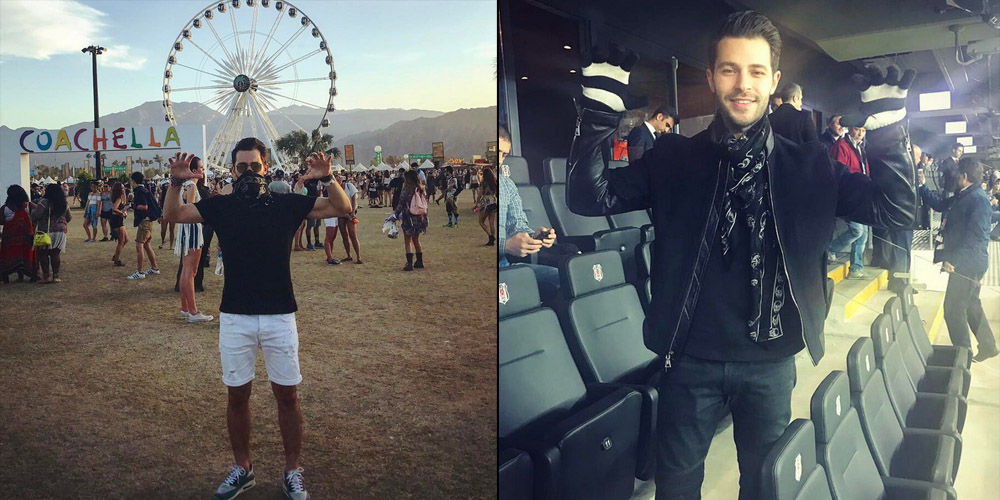 Coachella'da kartal pozu