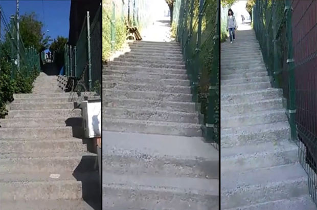 Burhaniye Metrobüs durağının çile merdivenleri! (video)
