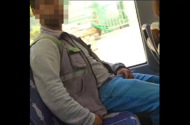 İzmit'te otobüste tacizde bulunan kişi böyle görüntülendi