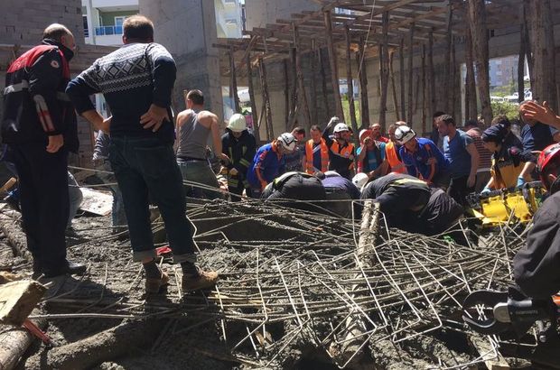 SON DAKİKA! Samsun'da cami inşaatı çöktü