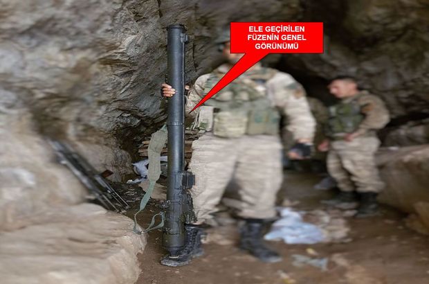 Şırnak'taki PKK operasyonunda Rus menşeli füze ele geçirildi