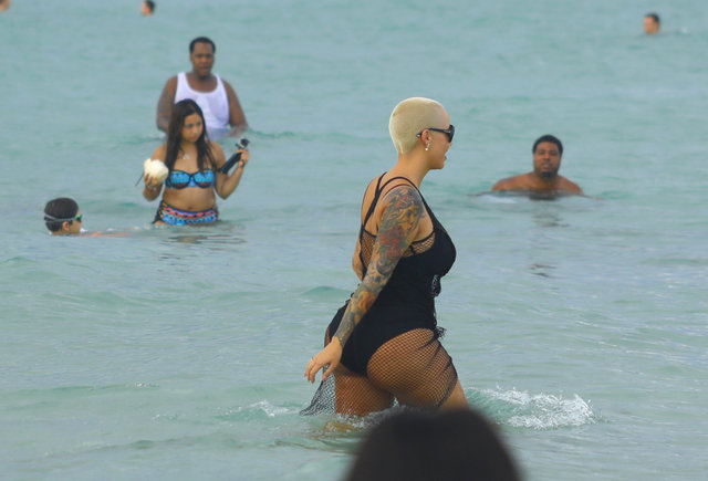 Amber Rose, Miami'de görüntülendi