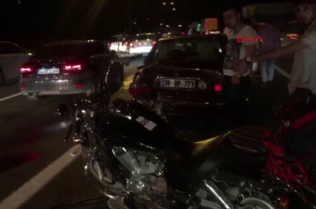 TEM'de kaza: 2 kişi yaralandı