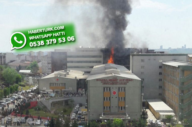 Halkalı'da Mehmet Akif Ersoy Hastanesi'nde yangın