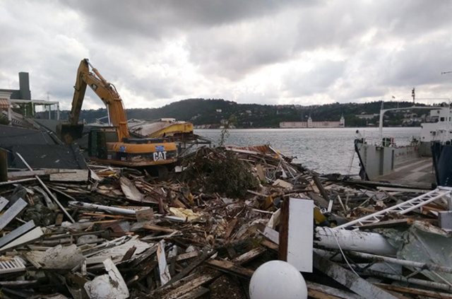 Galatasaray Adası'nda yıkım sona erdi!