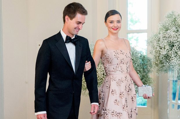 Victoria's Secret meleği Miranda Kerr ile Snapchat CEO'su Evan Spiegel evlendi