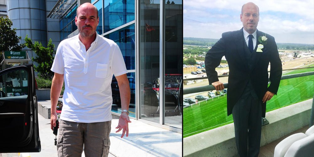 Frak giyip yarış izledi