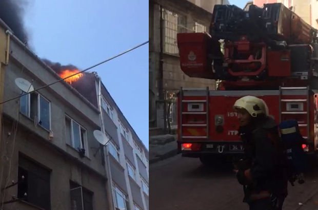 Bayrampaşa'da 25 Suriyeli'nin kaldığı dairede yangın çıktı