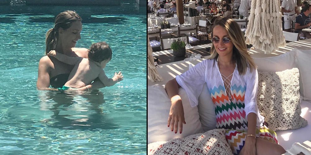 Mikonos dönüşü havuza...