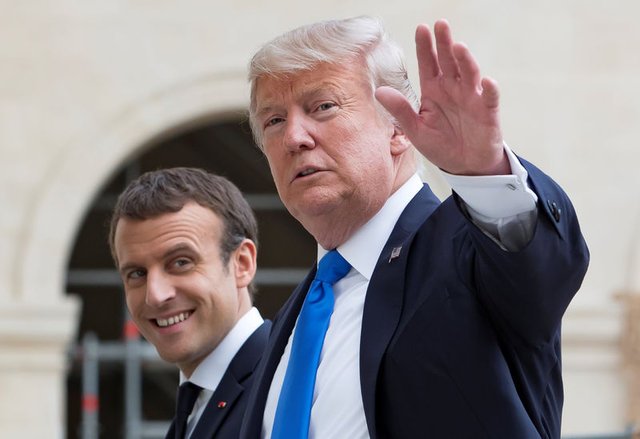 Emmanuel Macron ile Donald Trump biraraya geldi