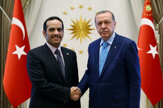 Cumhurbaşkanı Erdoğan, Katar Dışişleri Bakanı Thani'yi kabul etti