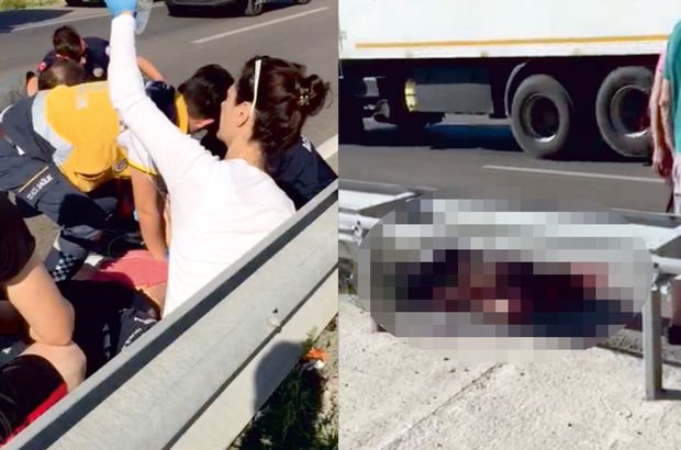 İzmir-Bursa karayolunda motosikletli kaza: 1 ölü, 1 yaralı