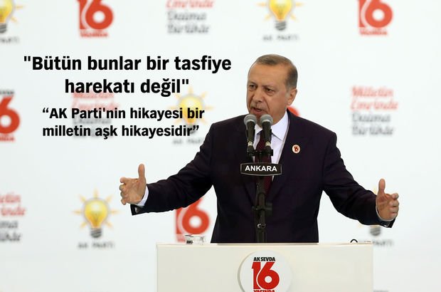 Cumhurbaşkanı Recep Tayyip Erdoğan'dan AK Parti'nin 16'ncı kuruluş yıldönümünde açıklamalar