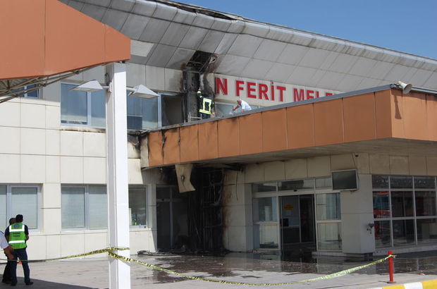 Ferit Melen Havalimanı'nda yangın! Tüm uçuşlar ertelendi