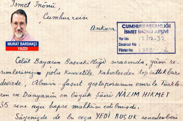 Cumhurbaşkanlığı Arşivi'ndeki yayınlanmamış Nâzım belgeleri
