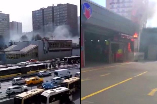Ataköy Metrosu'nda yangın çıktı