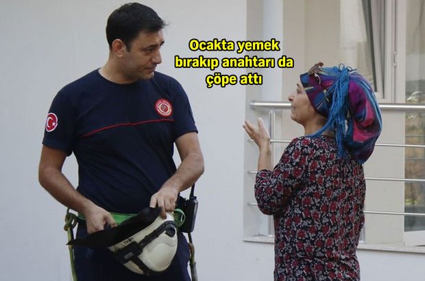 Antalya'da daireye giremeyen kadının yardımına itfaiye yetişti