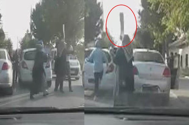 Konya'da kadın sürücü, trafikte tartıştığı erkek sürücüye plakayla saldırdı