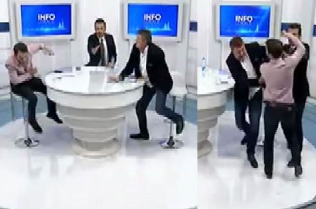 Kosova'da iki milletvekili canlı yayında yumruk yumruğa birbirine girdi