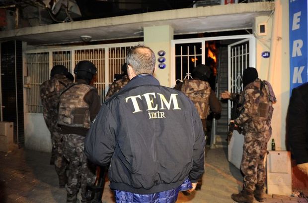 İzmir'de 29 Ekim öncesi 3 terör örgütüne operasyon